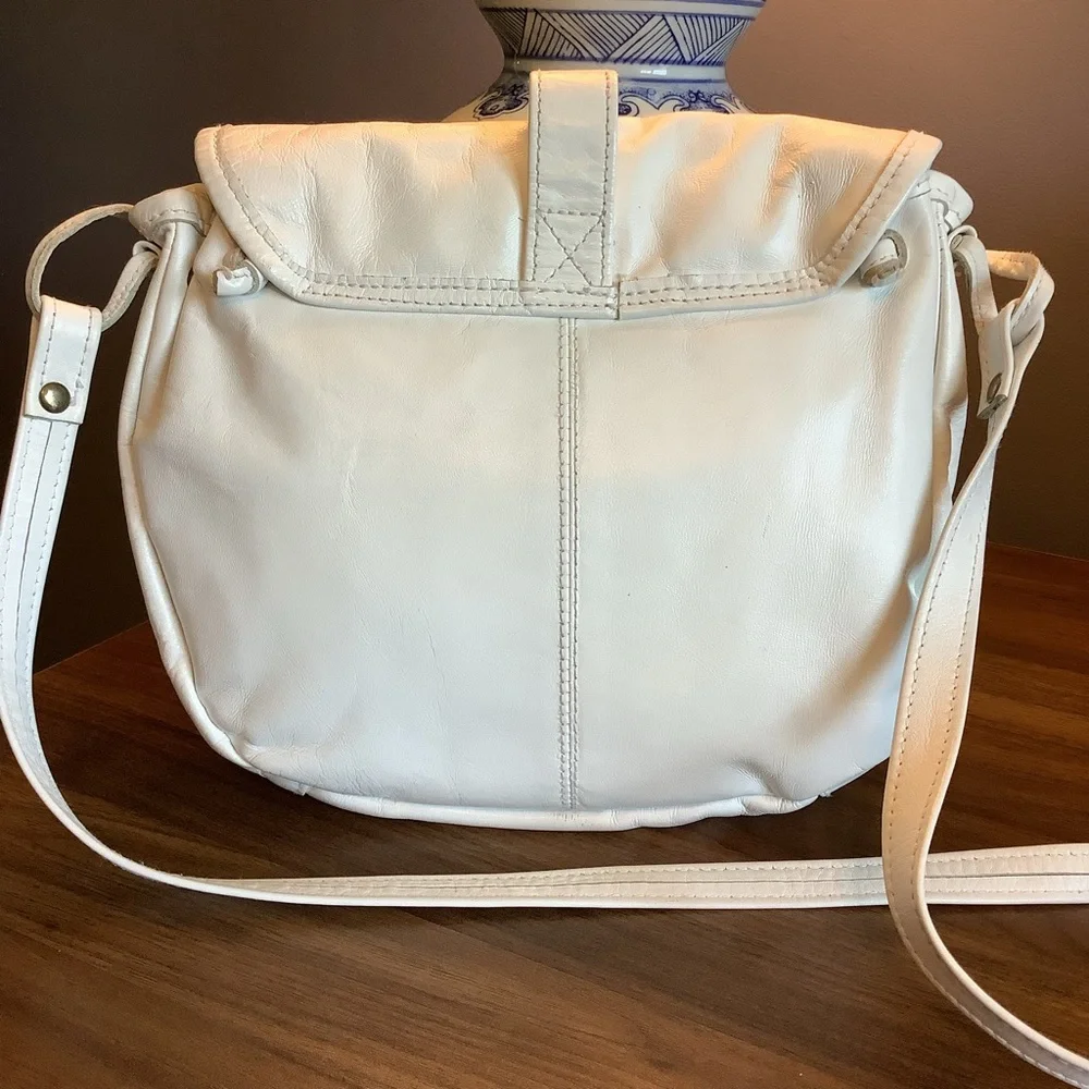 Summer White Leather‎  Shoulder Bag